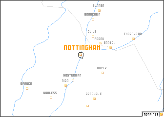 map of Nottingham