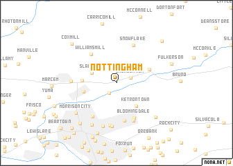 map of Nottingham