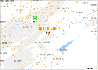 map of Nottingham