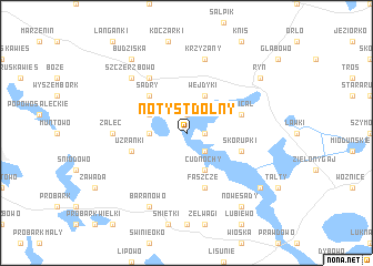 map of Notyst Dolny