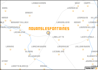 map of Nouans-les-Fontaines