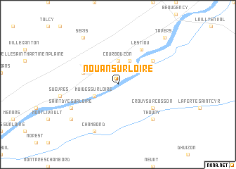 map of Nouan-sur-Loire
