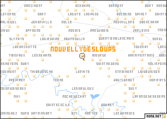 map of Nouvelly des Loups