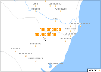 map of Nova Canaã