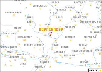 map of Nova Cerkev