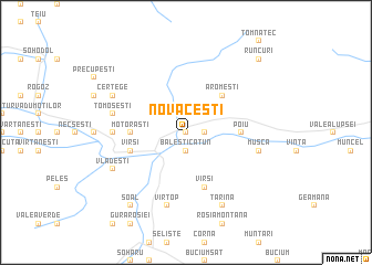 map of Novăceşti