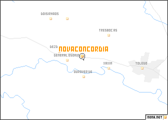 map of Nova Concórdia