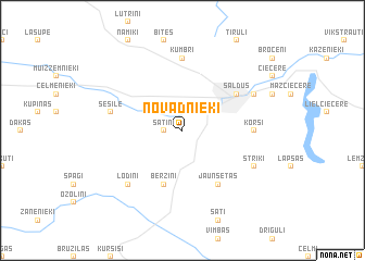 map of Novadnieki