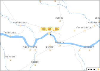 map of Nova Flor