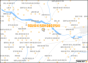 map of Novaki Samoborski