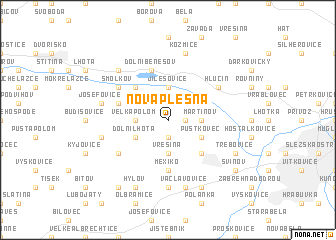 map of Nová Plesná