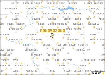 map of Nová Sázava