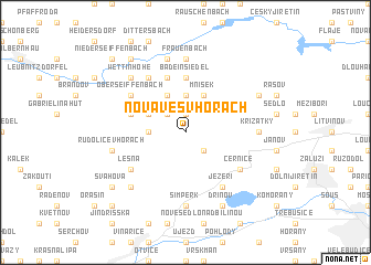 map of Nová Ves v Horách