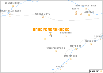 map of Novaya Bashkarka