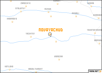 map of Novaya Chud\
