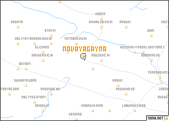 map of Novaya Gayna