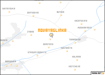 map of Novaya Glinka
