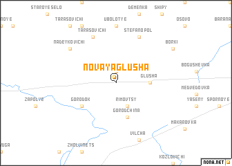 map of Novaya Glusha