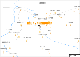 map of Novaya Krapivna