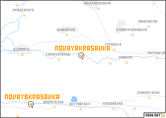 map of Novaya Krasavka