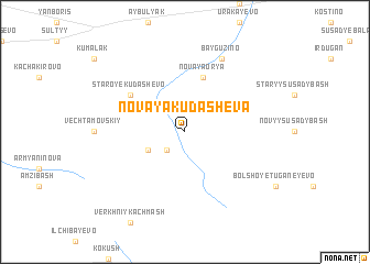 map of Novaya Kudasheva