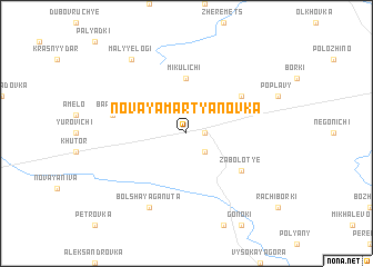 map of Novaya Martʼyanovka