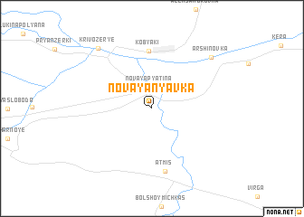 map of Novaya Nyavka