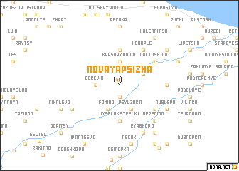 map of Novaya Psizha