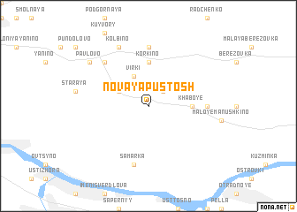map of Novaya Pustosh\