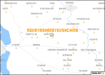 map of Novaya Sharoyevshchina