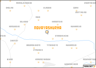 map of Novaya-Shurma