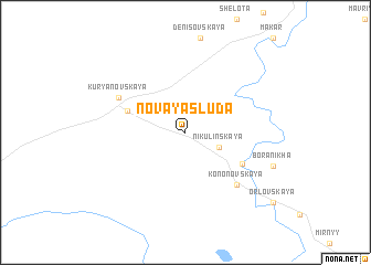 map of Novaya Sluda