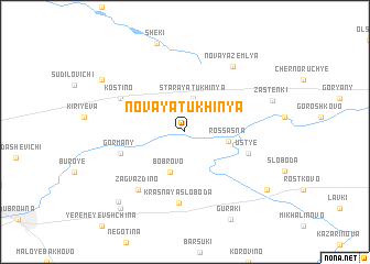 map of Novaya Tukhinya