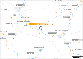 map of Novaya Ukraina