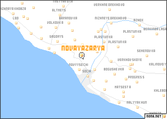 map of Novaya Zarya