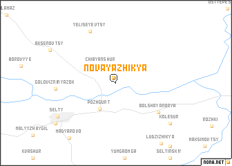 map of Novaya Zhik\