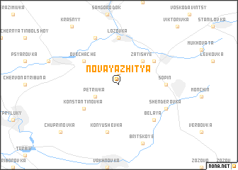 map of Novaya Zhitʼya