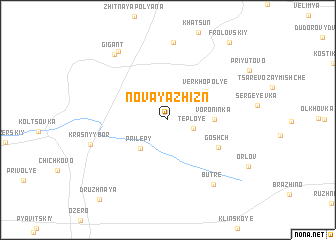 map of Novaya Zhizn\