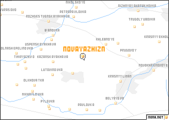 map of Novaya Zhizn\