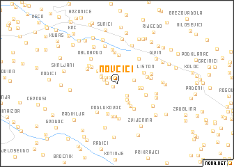 map of Novčići