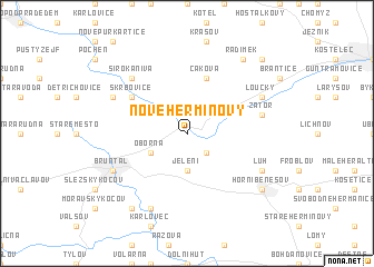 map of Nové Heřmínovy