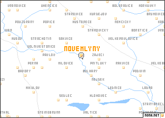 map of Nové Mlýny