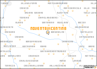 map of Noventa Vicentina