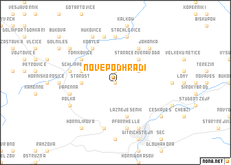 map of Nové Podhradí