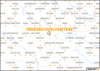 map of Nové Sady u Velké Bíteše