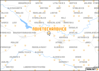 map of Nové Těchanovice