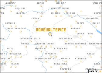 map of Nové Valteřice