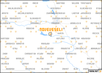 map of Nové Veselí