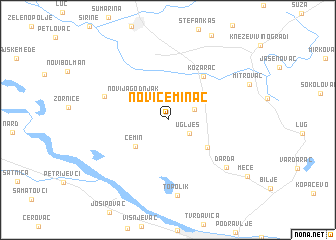 map of Novi Čeminac