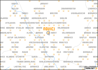 map of Novičí